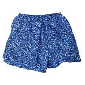 Vtg Y2K Patagonia Baggies Shorts Womens Medium Purple Blue Floral Swim Fish Hike